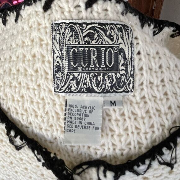 Curio (Anthropologie) long cardi sweater with accent stitching size medium EUC - Picture 2 of 5